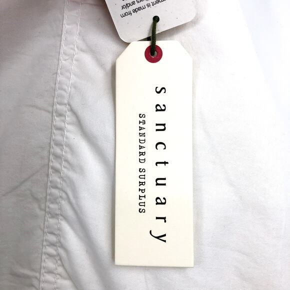 SANCTUARY Standard Cargo Shorts Womens 24W White Roll Cuff Patch Pocket NWT - Picture 10 of 12